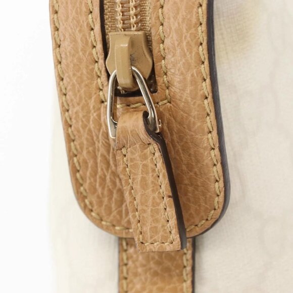 GUCCI GG Supreme Hand Bag PVC Leather Outlet White Gold 264210 Auth 159960 - Picture 2 of 16